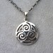 Sterling Silver Round Celtic Knot Pendant Necklace