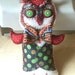 Original folk art Owl Doll primitive whimsical OOAK