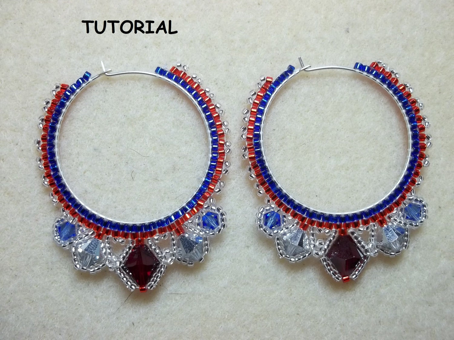 Haute Hoop Earrings PDF Bead Weaving Tutorial INSTANT