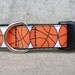 Basketball Dog Collar - In M, L, XL, Plastic or Metal Buckle