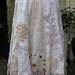 RESERVED for Victorialhq .....Vintage Kitty.. Rosebud .. vintage linens panel skirt..,. cream, ecru, natural tones.. Med - XL