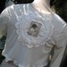 RESERVED for SALLY .. Vintage Kitty... sweet butter cream mesh shrug...jacket, overtop.. doily, crochet..