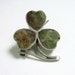Tiny Antique Victorian Shamrock Pin Irish Connemara Marble Silver Hallmarked C1900 Clover