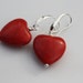Free Shipping in US - RED Hearts Earrings - Summer accessories, Beach party, Wedding party