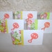 Baby Rattles, Set of 6 Mini Note Cards (5415x6), By Heidi McClure, procedes benefit National Ovarian Cancer Coalition
