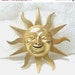 1960s Alva Museum Studio Gold Sun God Brooch Smiling
