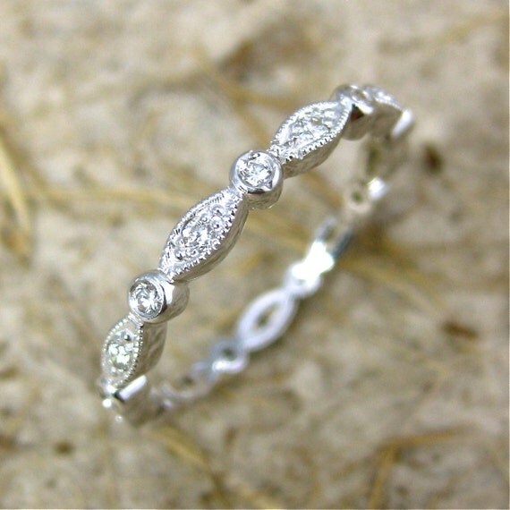vintage style diamond wedding ring with shield round bezels in 14k white gold size 4 - Etsy Wedding Rings vintage style diamond wedding ring with shield round bezels in 14k white gold size 4 - Etsy Wedding Rings