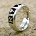Custom Made Romeo & Juliet Wedding Ring in Sterling Silver with 'I love thee...' Text Engraving - Reserved for MILAN