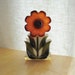 retro mod orange flower resin napkin or paper holder