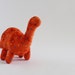 orange batik apatosaurus stuffed animal - baby safe