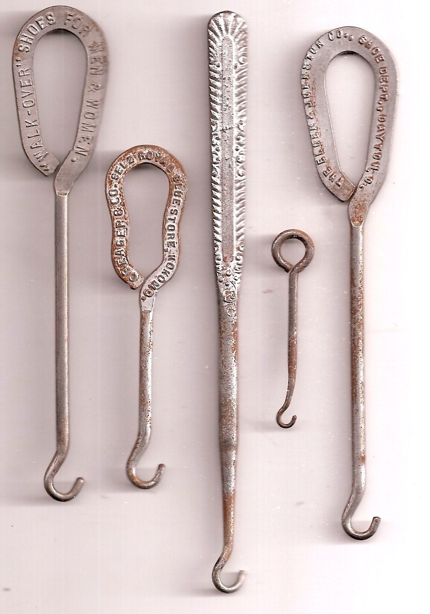 5 Vintage Button Hooks Antique Button Hooks Advertising