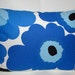 Blue Poppy Unikko pillow cushion cover, Maija Isola, Finland