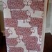 Red Sheep Baby Blanket, BIG, Nanso cotton fabric and organic fleece, super soft Finland, 36 x 29" LAST ONE