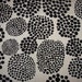 Marimekko linen fabric, black and white, Finland, HALF yard
