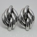 Vintage Napier Oversized Silver Tone Adjustable Clip On Earrings