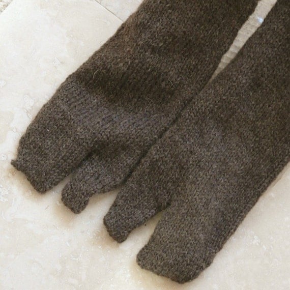Wool Tabi Socks Rustic Brown Large