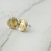 Golden Victorian vermeil floral studs