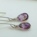 Super Seven Earrings Drop Teardrop 7 Crystals Sterling Silver
