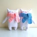 Cat Plush - Mr.White with Scarf - Etsy Project Embrace