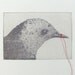 original etching of a bird head,hand pulled