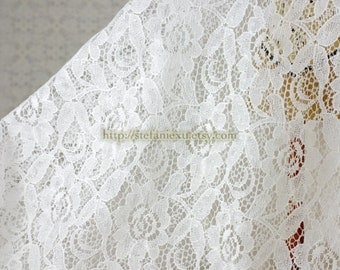 Romantic Rose Floral-Japanese Lace Fabric (1/2 Yard)
