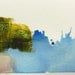 Minimal Small Abstract Painting, 4.5 x 6 original fine art -- "Painting 118" -- acrylic painting on paper