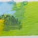 Small Abstract Painting, 4.5 x 6 original fine art -- "Painting 177" -- acrylic painting on paper