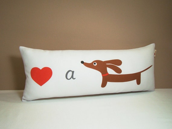 wiener dog pillow case