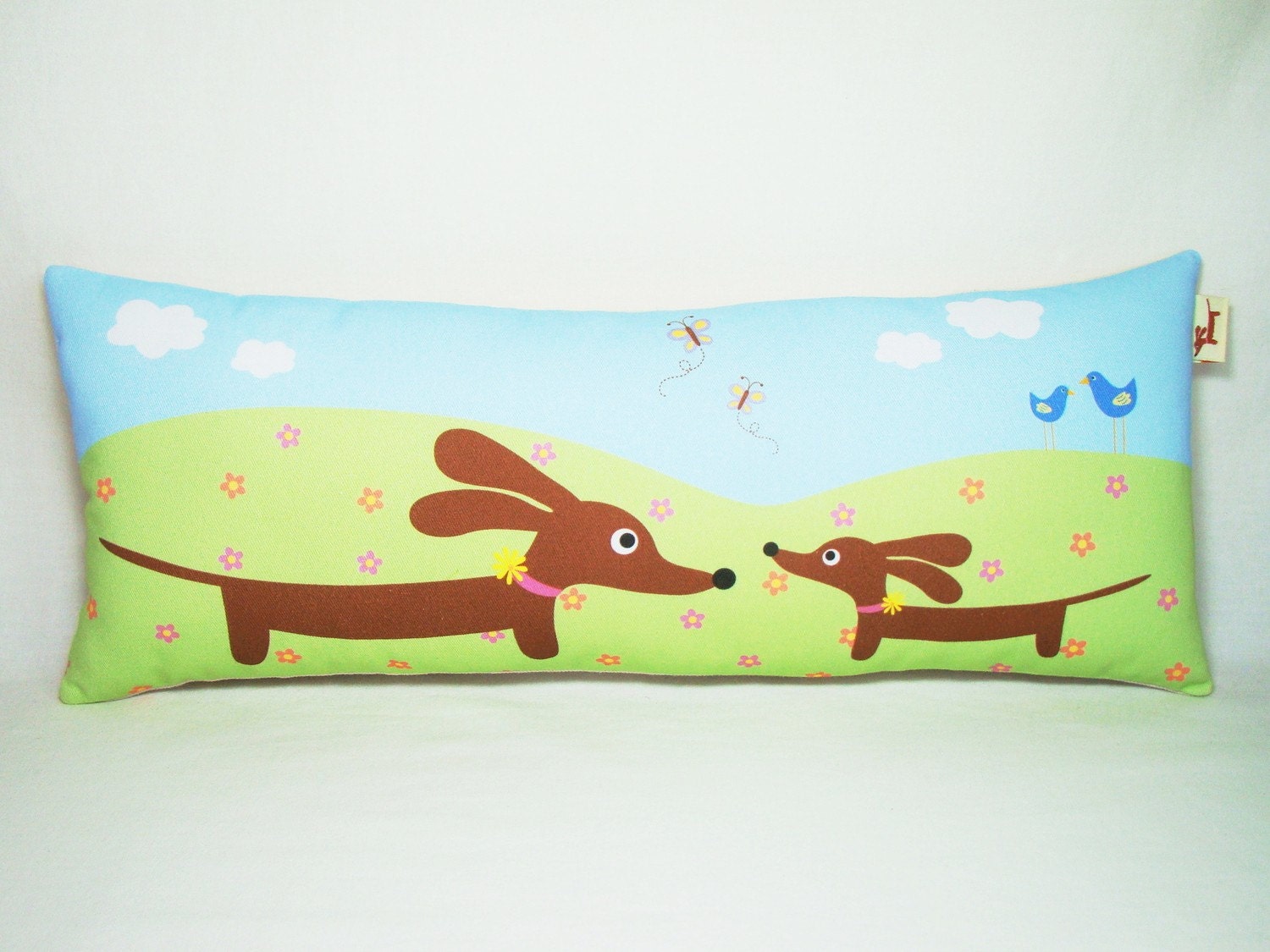 wiener dog pillow case