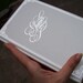 Wedding Guest book white vinyl with silver script letters sign in book bridal white Classic vintage
