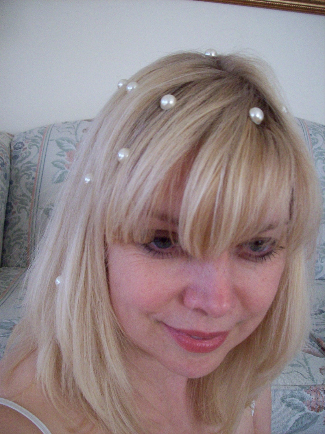 Floating hair pearls set of 10 wedding bridal prom hair