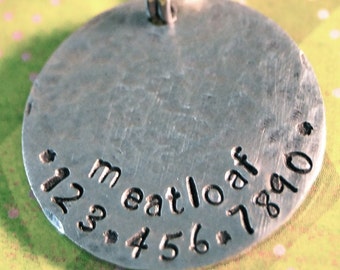 Super Sturdy Hammered Aluminum Pet tag Front and Back can be stamped