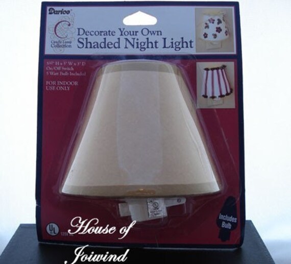 Shaded Night light Ready to Decorate Nightlight