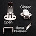 HIGH QUALITY Shoe Clip Findings w/ Fastening Staple - 6 Pieces