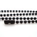10 Pieces JET BLACK 24" Ball Chain Necklace with Connectors - 2.4mm Bead - Perfect for Scrabble, Glass Tile Pendants