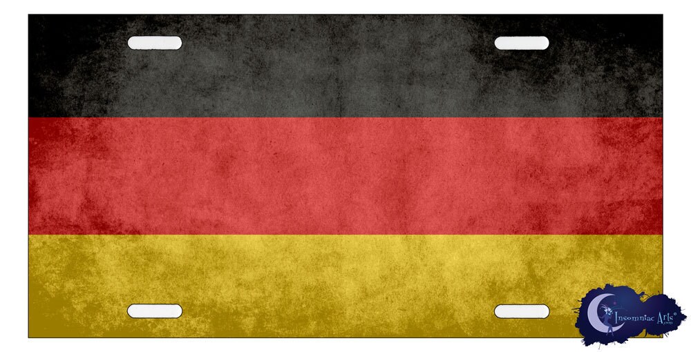 German Flag License Plate by InsomniacArts on Etsy