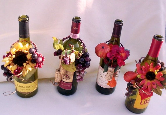 Wine Art Wine Bottle Topper Centerpieces Italian Holiday