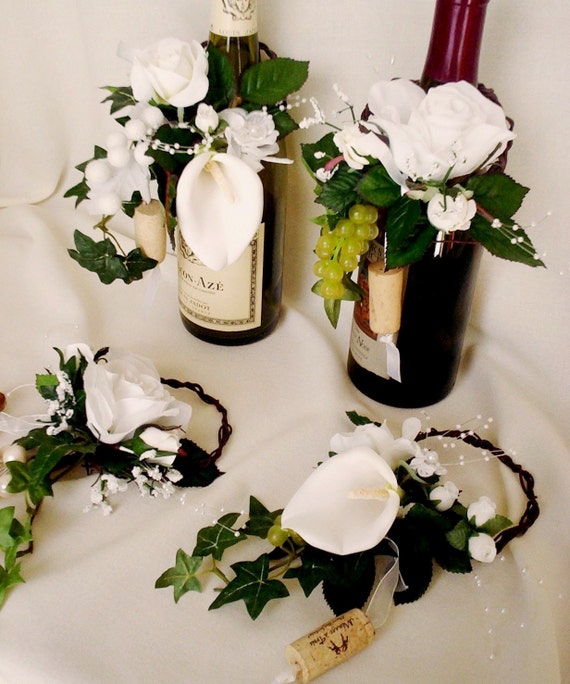 Items similar to Wine Bottle Centerpiece Wedding Reception Winery