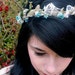 2013 Wedding Trends headpiece Shabby Chic Flower crown Vintage Lace Hairpiece aqua Headwreath teal flower girl halo Bridal hair flower