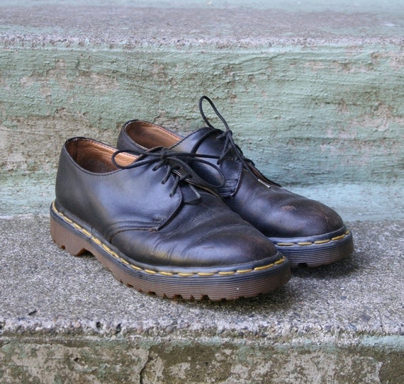 TOUGH GIRL Matte Black 80s Doc Martens by luckyvintageseattle