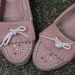 BEDAZZLED Pink Rhinestone Moccasins, 7