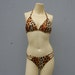 1980s BIKINI SWIMSUIT / Wild Animal Leopard Print, xs-m