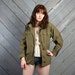 1950s Military FIELD COAT / Army Green Fatigue Jacket
