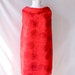 Vintage 60s Dress Mod Red Rose Print Draped Mini Sheath