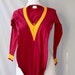 Danksin Leotard vintage 1970's Maroon and Yellow . Gym Class