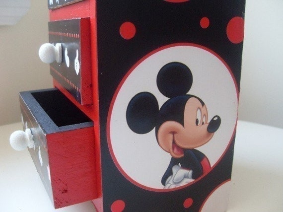 Mickey Mouse Jewelry/Treasure Box by DaintyCreations on Etsy