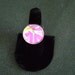 Amazing Sterling Pink Flower Ring featuring preppy fabric
