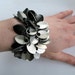 Two-strand chainmaille dancing leaves bracelet with toggle clasp