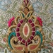 Jewel tones embellishment- Baroque motif all hand embroidered in French Purl