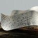 Receding Ocean Waves Recycled Sterling Silver Cuff One of a Kind